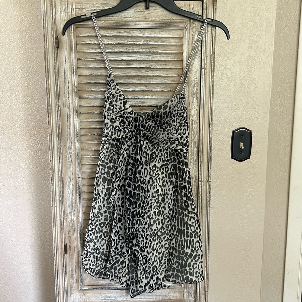 Michael Kors Chain Strap Leopard Print Tanktop Women